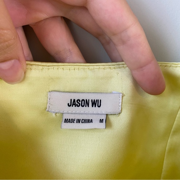 Jason Wu‎ Satin Crop Top Yellow M - Picture 2 of 7